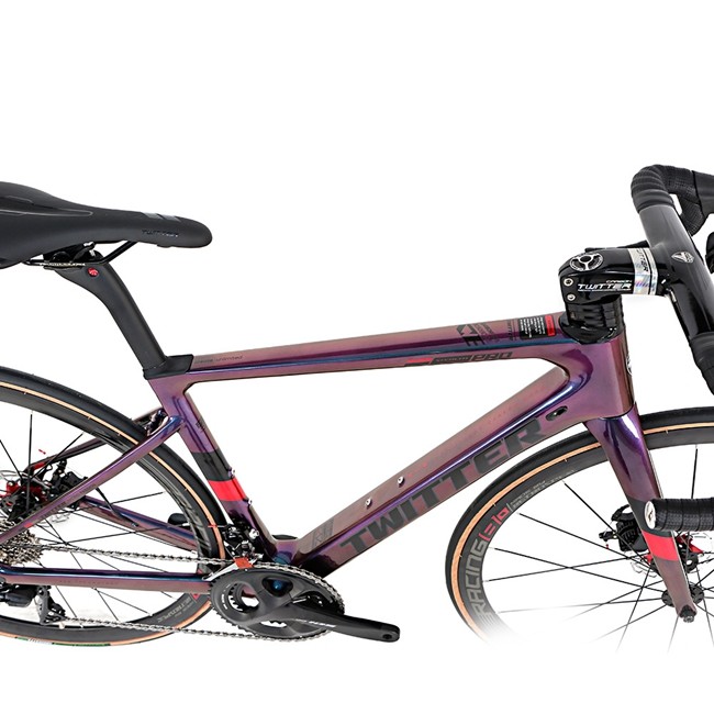 STEALTHpro Carbon Fiber Road Bike Holographic Color Sram RIVAL 22 Speed Disc Brake alloy Wheel