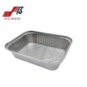 China 8011 Aluminium Foil Lunch Box Rectangular Safe Material factory