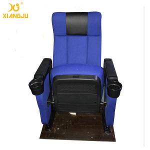 China Luxury Hall Upwarp Seat Cinema Theater Room Seating With Foldable Armrest PP Shell factory