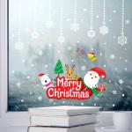 Living Room Bedroom Holiday Christmas Window Stickers Ransferable Glue