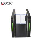 Logo Printing Waist High Turnstile Gates With Floor Plates Cut Sheet