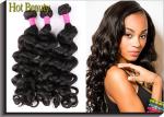 Grade 5A Virgin Brazilian Hair Extension Natural Wave , Natural Black Human Hair