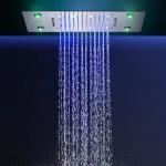 Shower Ceiling Bathroom Shower Faucet Set Luxury LED Thermostatic High Flow Rain
