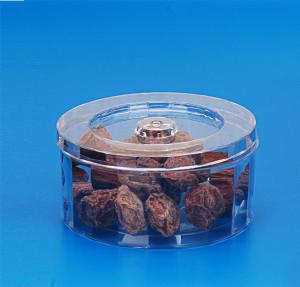 China Single Wall Clear Plastic Jars Transparent Color Cylinder Shape 44G factory