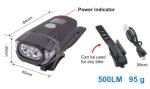 Waterproof IPX4 Rechargeable Cycle Headlight Cold Resistant 15mm