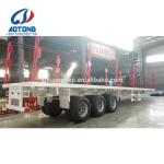 Dual Line Braking System 3 Axles 40ft Flat Bed Semi Trailers for Shipping
