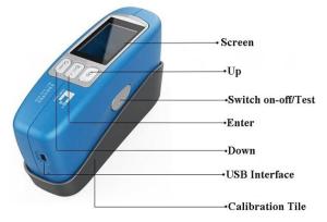 China Portable Coating Granite Digital Gloss Meter Chinese / English Switching factory