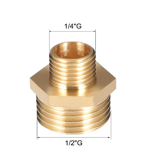 Lead Free G 1/4 Inches X G 1/2 Male Brass Blow Out Plug
