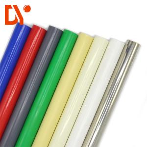 China Multi Color Plastic Coated Steel Tube Glossy Surface Round Shape For Decoration factory