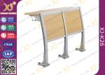 Wooden Material Attached School Desk And Chair Floor Mounted