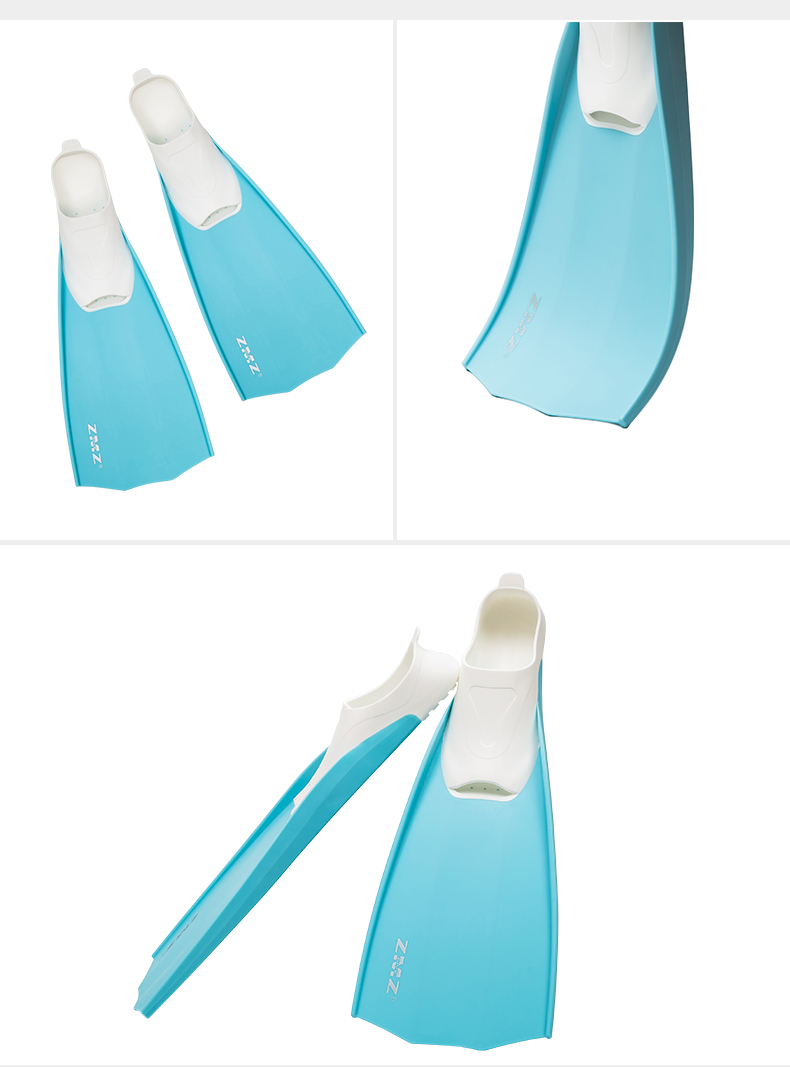 TPE TPR Footpocket Diver Freediving Long Fins For Underwater Spearfishing Swimming Snorkeling
