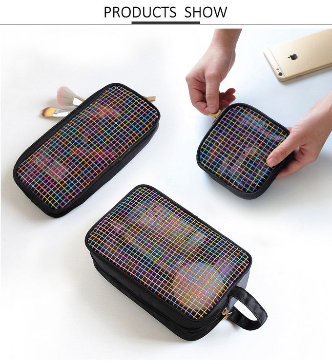 Promotional Personalized Travel Zipper Mesh Washing Cosmetic Bag