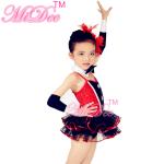 Children'S Dance Clothes Black Red Sequin Tutu Skirt For Solo Performance