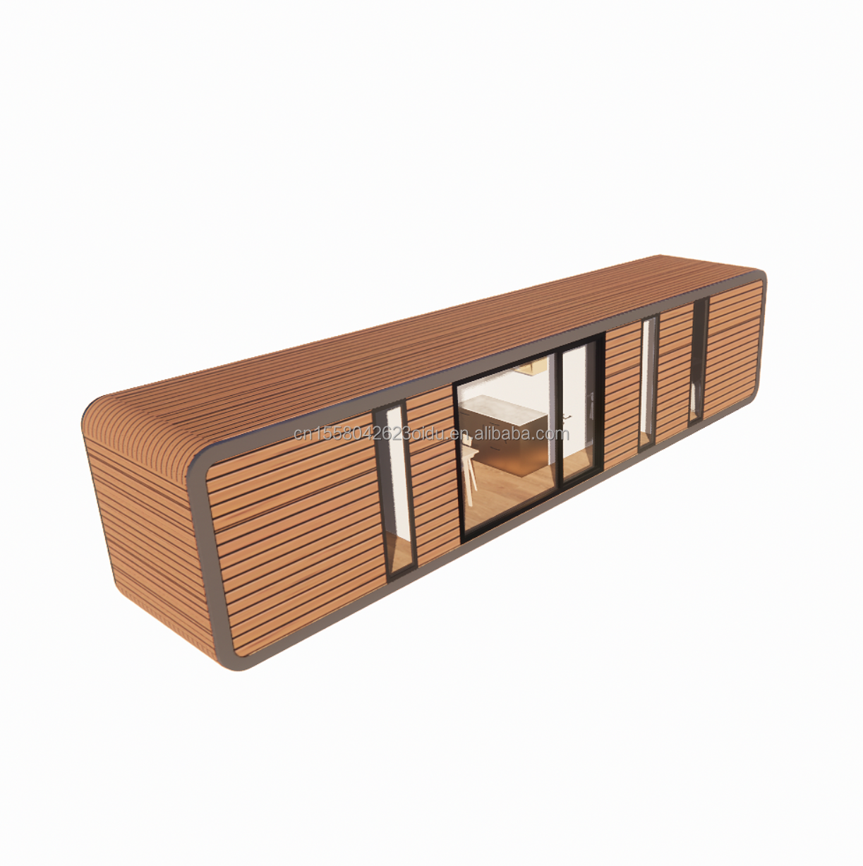 Affordable Family Housing 2 Bedroom Wooden House with Galvanized Steel Square Tube Structure and Garden