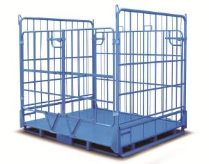 China Wire mesh container used in storing goods in warehouse factory