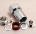 RF connector 4.3-10 male twist on clamp type connector for RG214 coaxial cable
