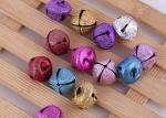 wrinkle colorful Brass bell, metal jingle bell for Christmas decoration supplier