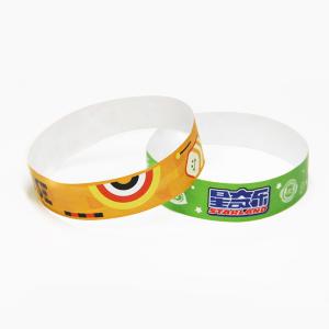 China Security Tyvek Paper Wristbands with Sequential Numbering Custom Logo Printing factory