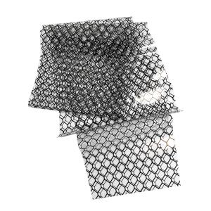 China ESD Double Sided Transparent PVC Grid Curtain 0.3mmx1.37mx30m factory