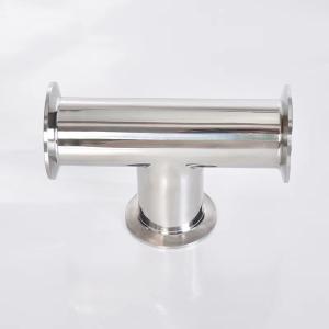 China Matt Finish Sanitary Stainless Steel Equal Tee 3-way Pipe Fittings for Pharmaceutical factory