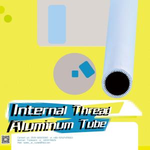 China 3003 Aluminum Internal Thread Aluminum Tubing Heat Transfer Arear 7mm factory