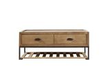 Pine Wood Trunk Living Room Table , Vintage Steamer Trunk Coffee Table With