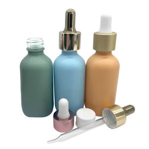 China 1oz 2oz 4oz Frosted Matte Glass Eye Dropper Bottles BPA Free factory