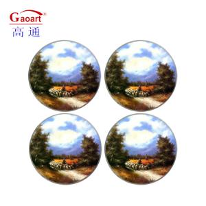 China 3000 Sets of Round Sustainable Glass Coaster Mats Pads Design Blank Kitchen Glass factory