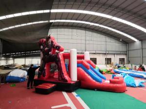 China Ironman Superhero Inflatable Bounce House Combo Durable Easy Installation factory
