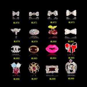 China Nail Art Decoration 3d Diamond Alloy Rhinestones Nail Jewelry Crystal Nail tools ML870-889 factory