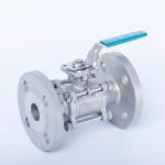 Water Oil Base Gas Cast Steel SS 3 Way Ball Valve Flanged End Full Port Ball
