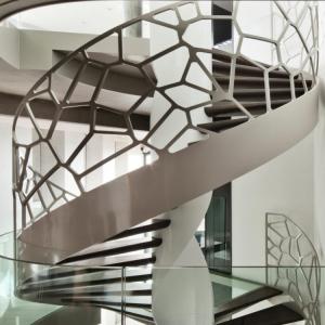 Attic Partition Modern Metal Stair Railing Bar Bracket Handrail Design