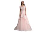 Tulle Fabric Wedding Dresses With Sleeves , Embroidery Vintage Wedding Dresses