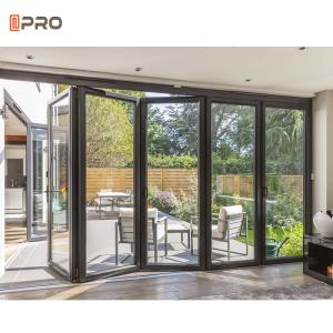 China Exterior Aluminum Glass Bifold Patio Sliding Door Waterproof Customized factory