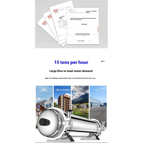 M-Feet Stainless Steel Home Water Filtration System Manual Purification UF Membrane PVDF Filters Ultrafiltration Water Purifier