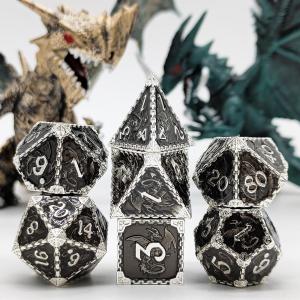 China Multi -Faceted Metal RPG Dice Flying Dragon Solid Smooth Dragon DND factory