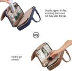 Travel Makeup And Toiletry Bag Organizer Hanging Hook Water Resistant 12x9x4"