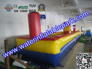 China Outdoor Inflatable Interactive Games , Inflatable Sport Back to Back Bungee Run Game factory