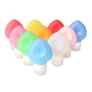 China 78Ml Portable Soft Cute heart Silicone Travel Bottle Set With Suction Cup factory