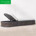 Outdoor Teak Wood Furniture Modern Design Garden Recliner Solid Wooden Teak