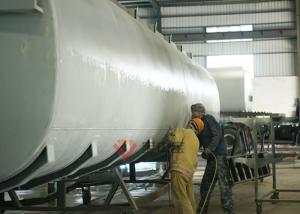 China Special Vehicles Trailer Tanker Mixer Automatic Shot Blasting And Painting Line factory