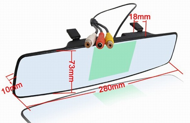 Ouchuangbo 3.5 inch digital display Rear view mirror Can play VCD /DVD /CCTV /GPS OCB-RV351