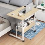 Wooden Electric Standing Desk with Adjustable Height and Movable Drawers Storage