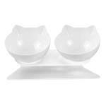 Sustainable Customized Ceramic Double Cat Bowl Multifunctional