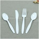 6inch Medium Weight White Disposable Plastic Cutlery Kits-Heavyweight Disposable