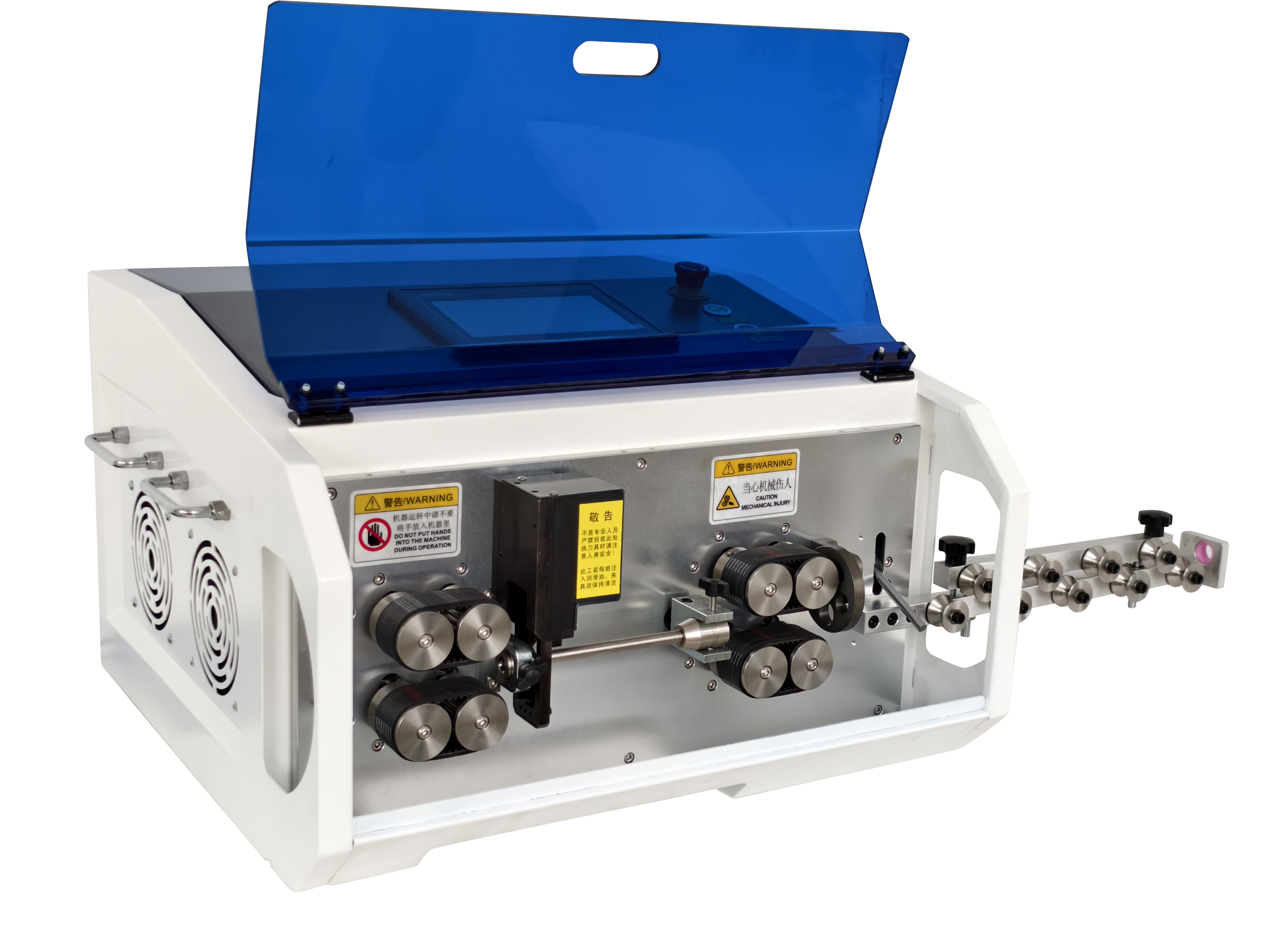 HQ 650W Multi-function Fully Automatic Cable Strip Machine Cable Max 35mm² Wire Stripping 8 Wheels Driving Factory Direct