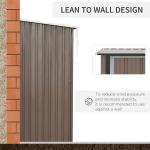 AJUNION 5x3FT Galvanised Steel Outdoor Shed for Sustainable Tools and Bike