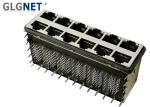 Vertical 90 Degree 10G RJ45 Connector 2 x 6 Magnetic For Ethernet Switches