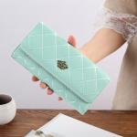 Custom Logo Ladies Long Wallet Fashion Large Capacity Pu Leather Card Holder