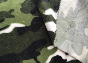 China Camouflage Print One Side Brushed 240GSM Soft Plush Fabric factory